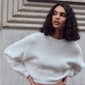 Zara Soft Feel Knit White Sweater